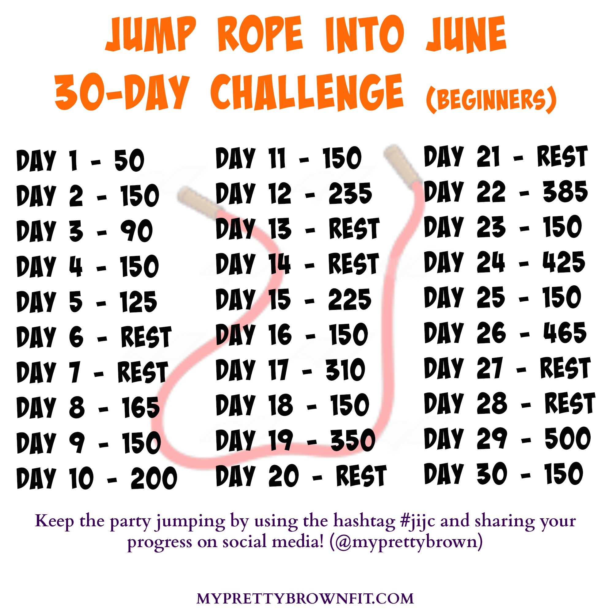 Jump Rope Into June Challenge My Pretty Brown Eats