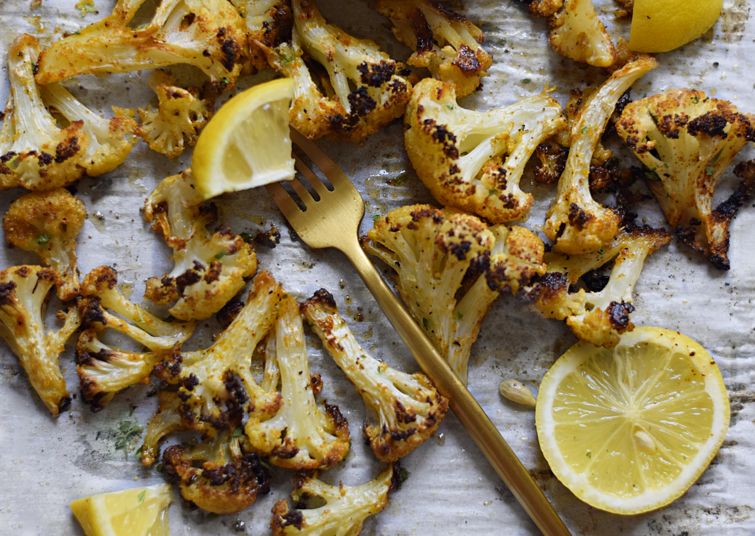 Lemon-Pepper Roasted Cauliflower