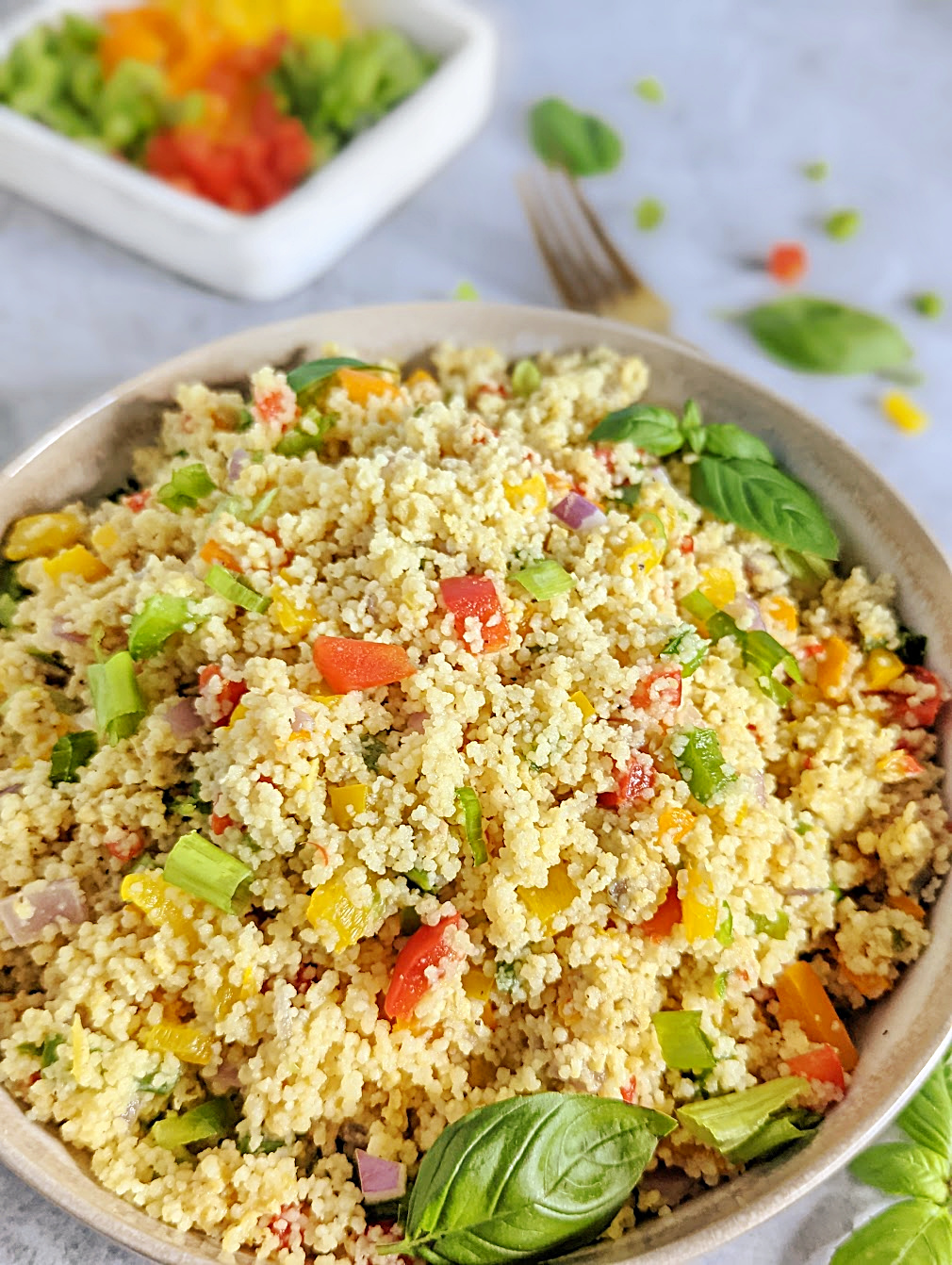 Speedy Egg Fried Leftover Cous Cous with Vegetables {Vegetarian} - Fuss  Free Flavours