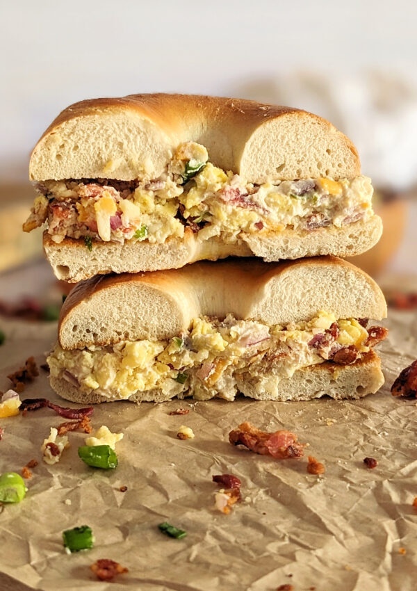 TikTok Viral Chopped Bagel with Black Pepper Bacon